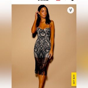 NWT Lulus lace bustier dress xs